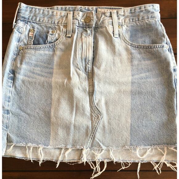 AG Adriano Goldschmied Jeans The Sandy Colorblock Patchwork Mini Skit Size 29 - Picture 9 of 12